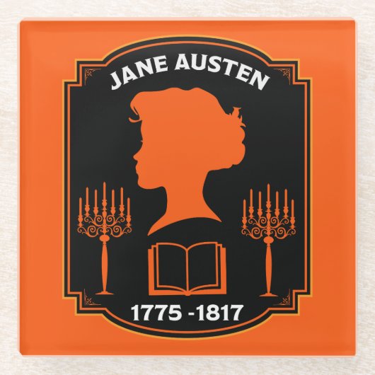 Jane Austen English Novelist Glasuntersetzer (Vorderseite)