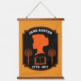 Jane Austen English Novelist Wandteppich Mit Holzrahmen