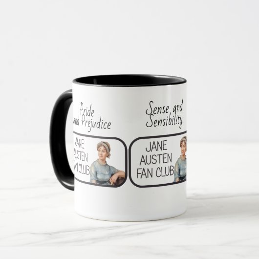 Jane Austen Fan Club Tasse (Vorderseite Links)