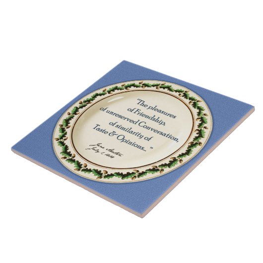 Jane Austen-Fliese Trivet/Teekanne-Stand Fliese (Seite)