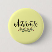 Jane Austen Floral Austenite Button (Vorderseite)