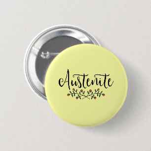 Jane Austen Floral Austenite Button