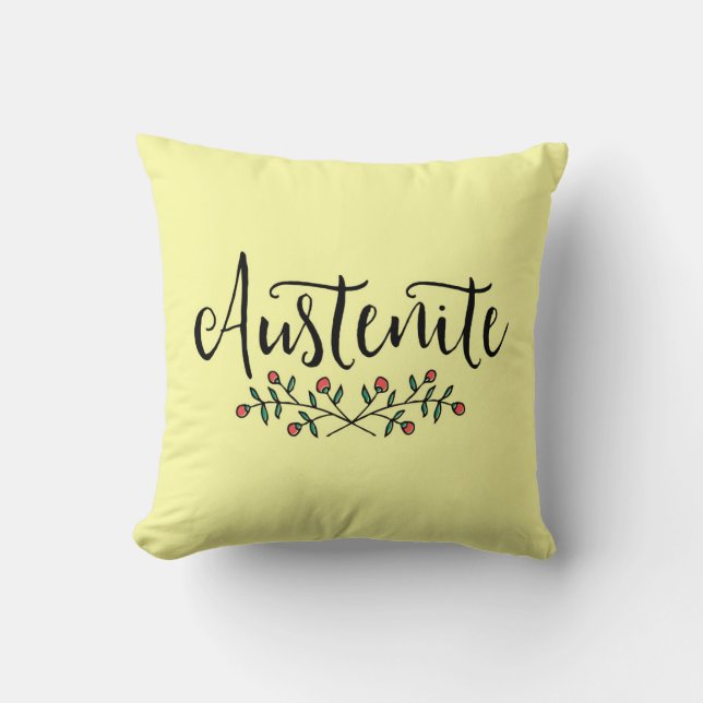 Jane Austen Floral Austenite Kissen (Vorderseite)