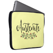 Jane Austen Floral Austenite Laptopschutzhülle (Vorne Rechts)
