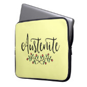 Jane Austen Floral Austenite Laptopschutzhülle (Vorderseite Links)