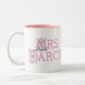 Jane Austen-Frau Darcy Gift Zweifarbige Tasse (Links)