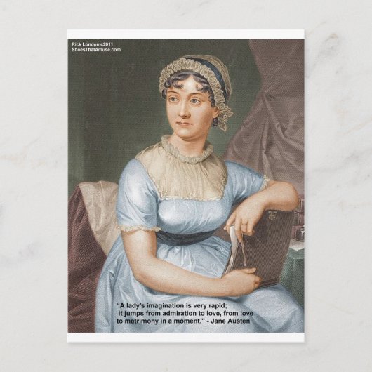 Jane Austen Freundschaft/Liebe/Balm Liebe Zitat Ge Postkarte (Vorderseite)