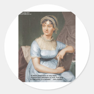 Jane Austen Freundschaft/Liebe/Balsam Liebeszitate Runder Aufkleber