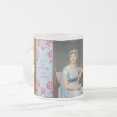 Jane Austen-Frostglas-Kaffeetasse Mattglastasse (Vorderseite Links)