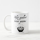 Jane Austen Funny Potato Quote Hand Illustriert Kaffeetasse (Links)