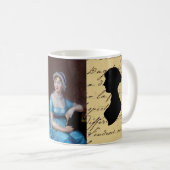 Jane Austen, Geschenk für Buchliebhaber Kaffeetasse (VorderseiteRechts)