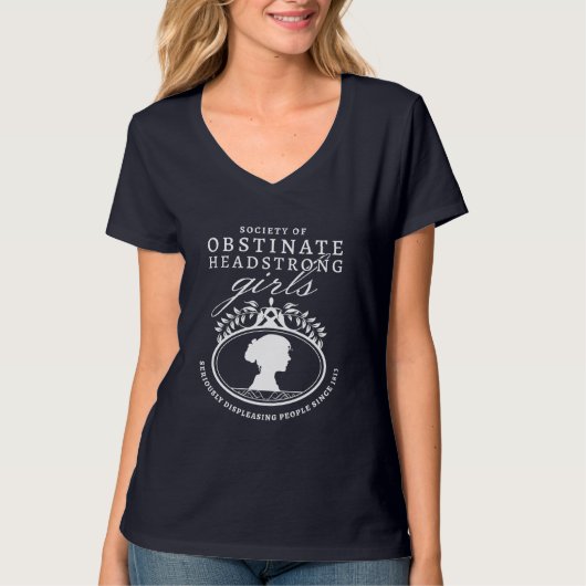 Jane-Austen-Gesellschaft der eigensinnigen Mädchen T-Shirt (Vorderseite)