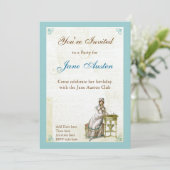 Jane Austen-Gewohnheits-Mitteilungen Einladung (Stehend Vorderseite)