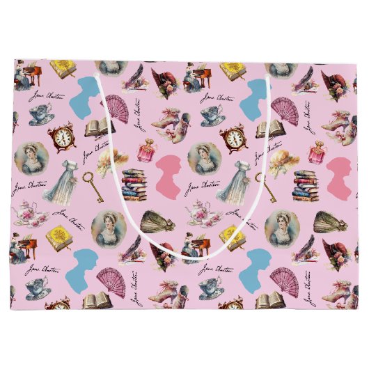 Jane Austen Gift Bag Große Geschenktüte (Rückseite)