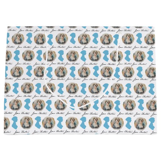 Jane Austen Gift Bag Große Geschenktüte (Vorderseite)