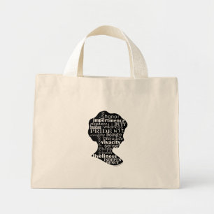 Jane Austen Girl Tote Bag Mini Stoffbeutel