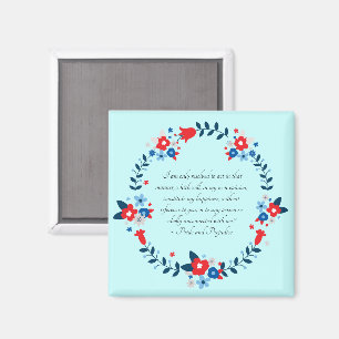 Jane Austen Glückszitat, Stolz und Vorurteil Magnet