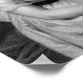 Jane Austen Graved Portrait Poster (Ecke)