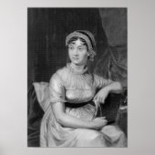 Jane Austen Graved Portrait Poster (Vorne)