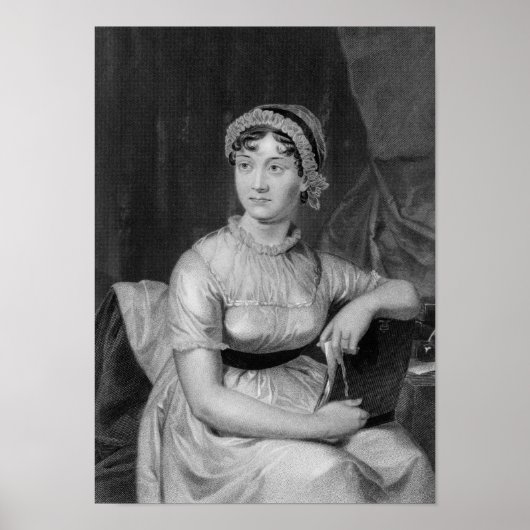 Jane Austen Graved Portrait Poster (Vorne)