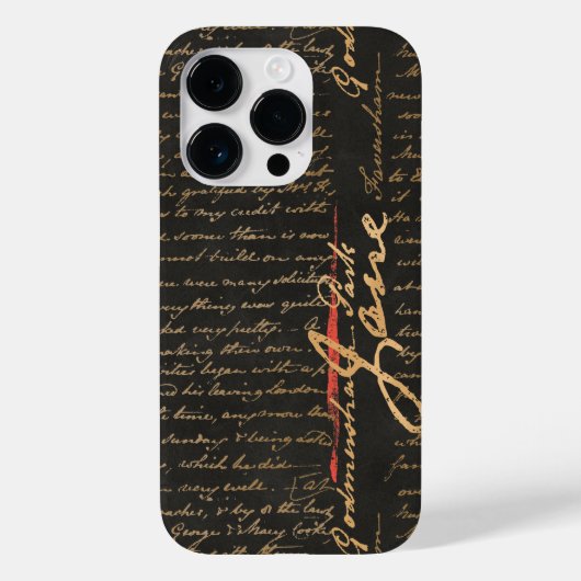 Jane Austen Handwriting Case-Mate iPhone Case (Rückseite)