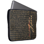 Jane Austen Handwriting Laptop Sleeve (Vorne Rechts)