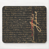 Jane Austen Handwriting Mouse Pad Mousepad (Vorne)