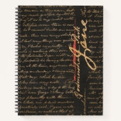 Jane Austen Handwriting Notebook Notizblock (Vorderseite)