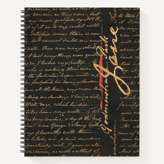 Jane Austen Handwriting Notebook Notizblock (Vorderseite)