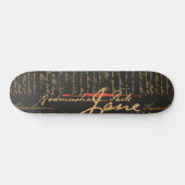 Jane Austen Handwriting Skateboard (Horizontal)