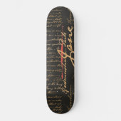 Jane Austen Handwriting Skateboard (Vorderseite)