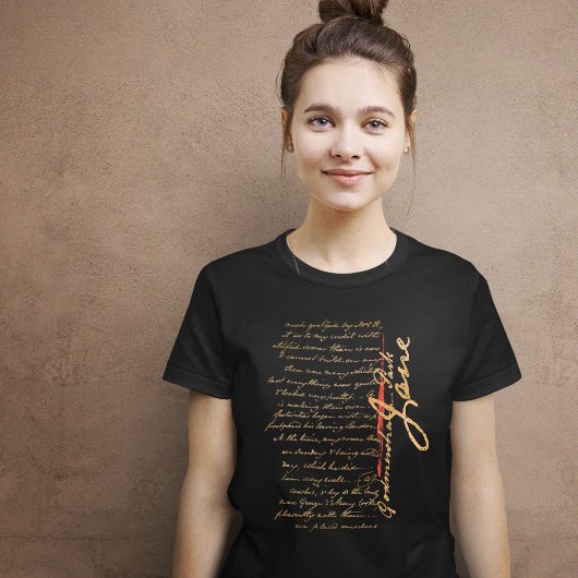 Jane Austen Handwriting T - Shirt