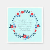 Jane Austen Happiness Quote, Pride and Prejudice Serviette (Vorderseite)