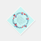 Jane Austen Happiness Quote, Pride and Prejudice Serviette (Ecke)