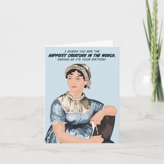 Jane Austen Happy Birthday Grueting Card Karte (Vorderseite)
