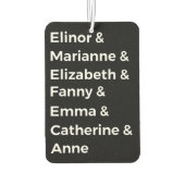 Jane Austen Heroines I Autolufterfrischer (Rückseite)