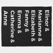 Jane Austen Heroines I Fleecedecke (Vorderseite (Horizontal))