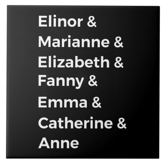 Jane Austen Heroines I Fliese (Vorderseite)