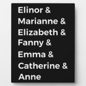 Jane Austen Heroines I Fotoplatte (Vorderseite)