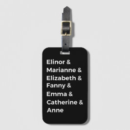 Jane Austen Heroines I Gepäckanhänger