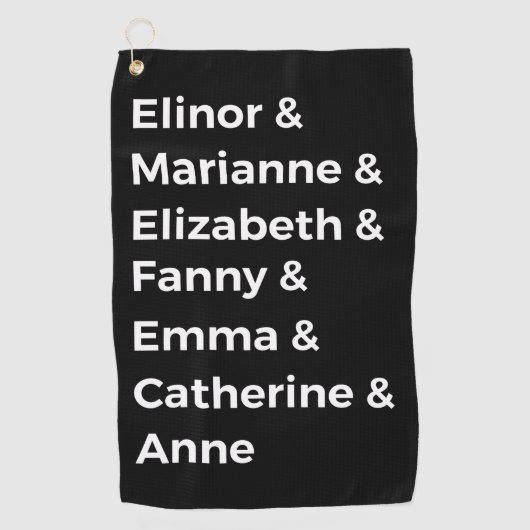 Jane Austen Heroines I Golfhandtuch (Vorderseite)