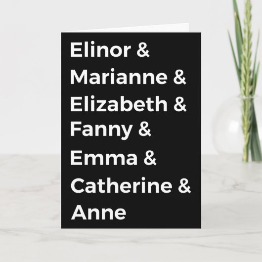 Jane Austen Heroines I Karte (Vorderseite)