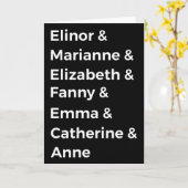 Jane Austen Heroines I Karte (Gelbe Blume)