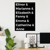 Jane Austen Heroines I Poster (Heimbüro)