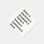 Jane Austen Heroines I Serviette (Ecke)