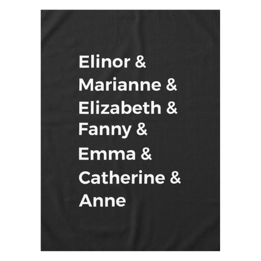 Jane Austen Heroines I Tischdecke (Vorderseite)