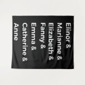 Jane Austen Heroines I Wandteppich (Vorderseite (Horizontal))