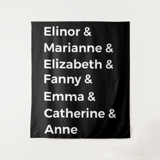 Jane Austen Heroines I Wandteppich (Vorderseite)