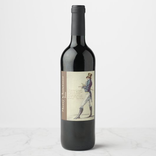 Jane Austen Herr Darcy Personalisiert Wine Label Weinetikett (Vorderseite)