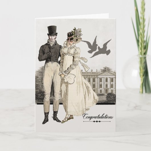 Jane-Austen-Hochzeit Karte (Vorderseite)